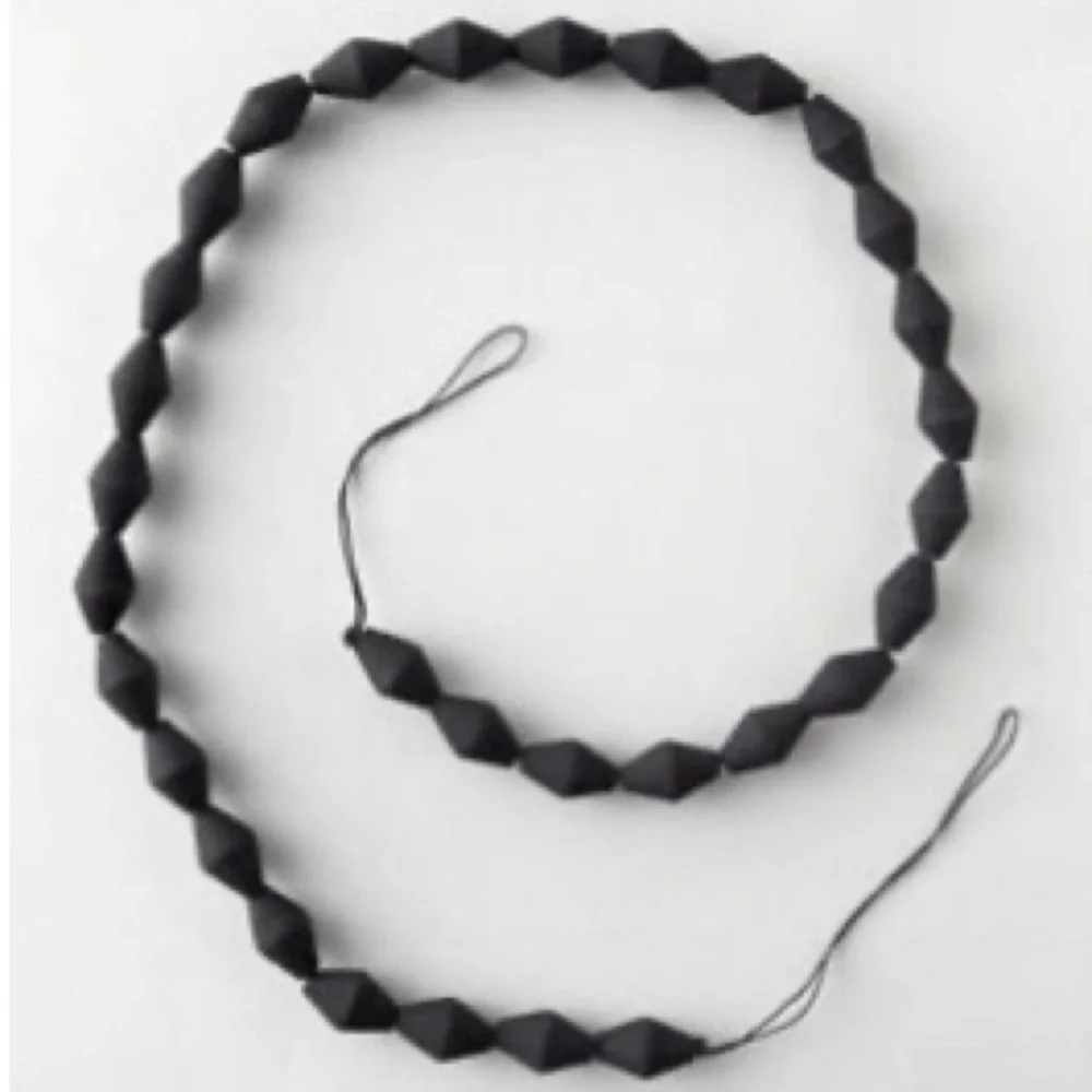 NWOT Three Anthropologie Black Wood Bead Garlands